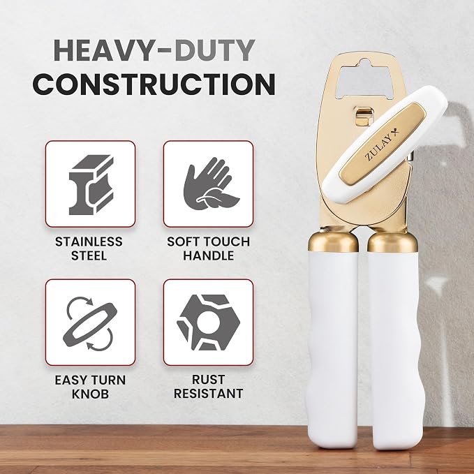 Zulay Kitchen Heavy Duty Stainless Steel Can Opener Manual - Image 3