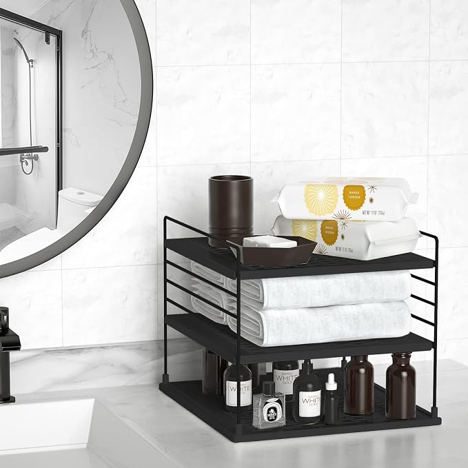 Upgraded Cabinet Organizers and Storage -Divided Compartment Holder - Image 4
