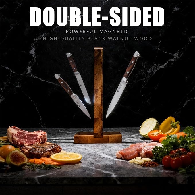 Magnetic Knife Block Set, Double Sided Magnetic Knife Holder - Image 4