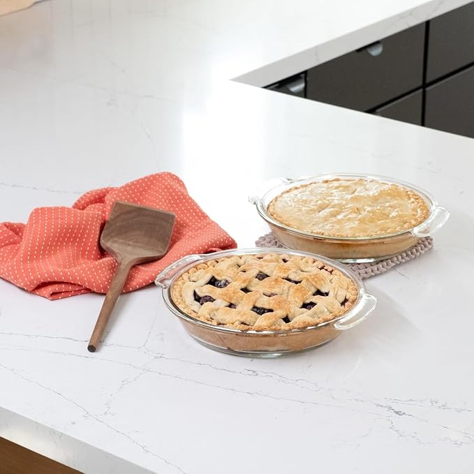 Libbey Baker’s Premium 2 Piece Glass Pie Plate, Space Saving Casserole Dish Set - Image 7
