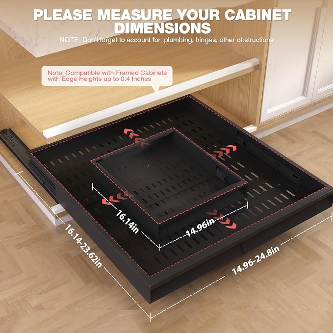 Seinloes 2 Pack Pull Out Cabinet Organizer - Image 5