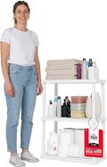 IRIS USA 3-Shelf Light Duty Plastic Storage Shelves, 150lb Capacity, Medium by IRISUSA