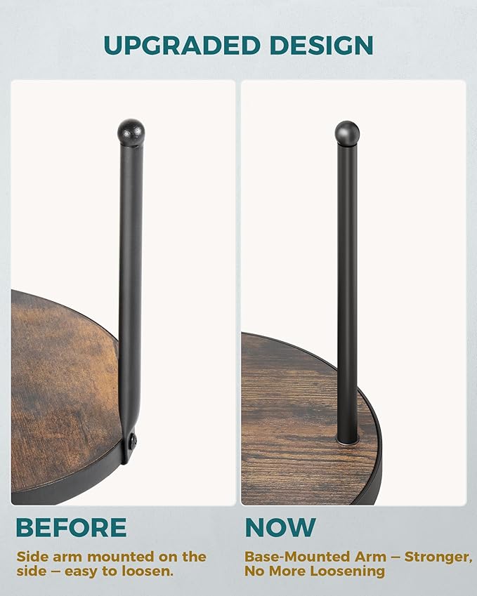 OROPY One-Hand Tear Paper Towel Holder Countertop, Farmhouse Wood Paper Towel - Image 2