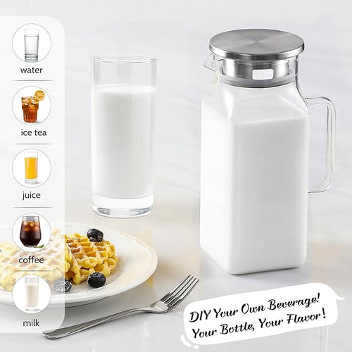 40 oz, 1.2Liter Square Glass Pitcher - Image 2
