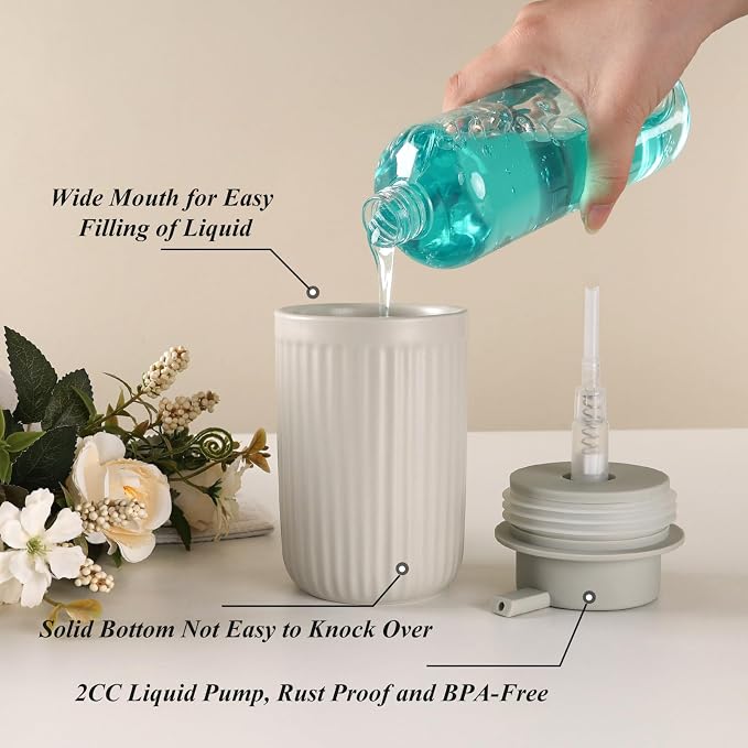 BosilunLife Grey Soap Dispenser Set - Image 4
