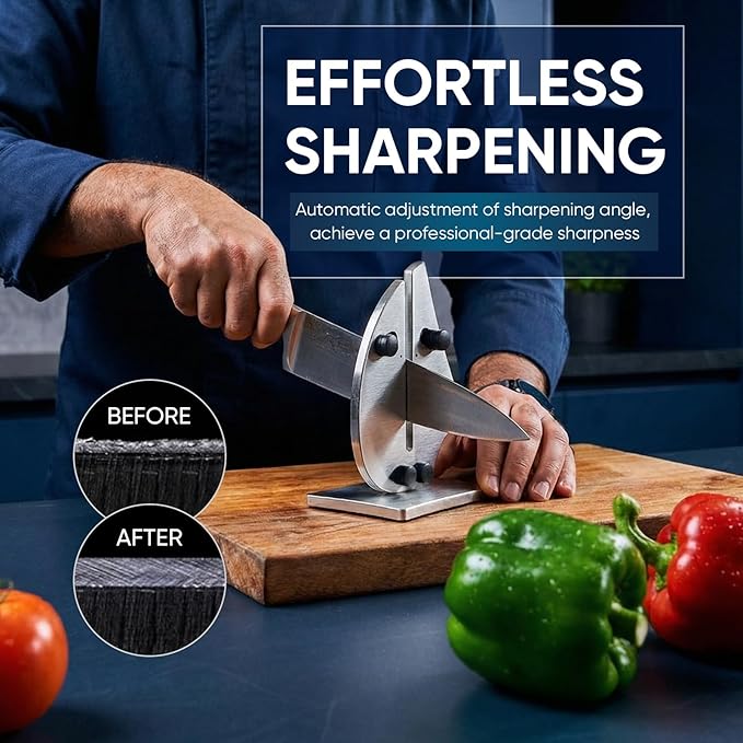 VN3 Professional Knife Sharpener | 3-Action Streamlined Sailboat Design - Image 2