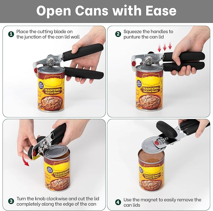 Beneno Can Opener, Heavy Duty Manual Can Opener - Image 7