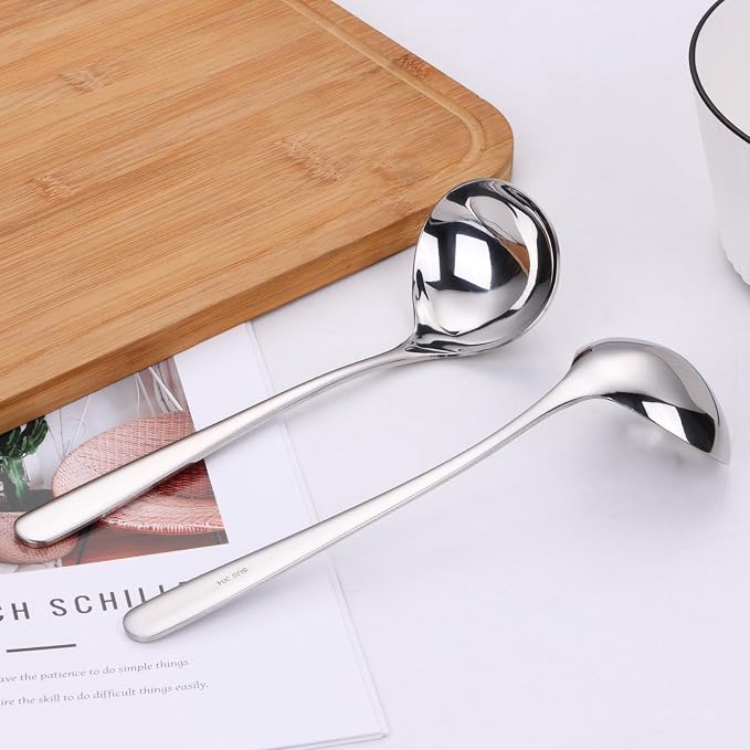 2 oz. Soup Ladles SUS304 Stainless Steel Gravy Ladle - Image 7