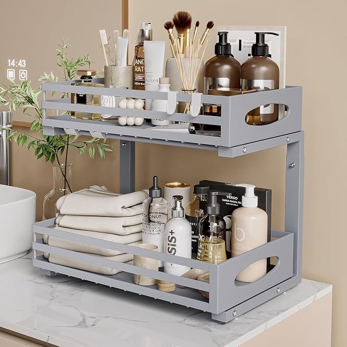 Under Sink Organizer, 2 Tier Under Sink Organizers and Storage, Adjustable - Image 8