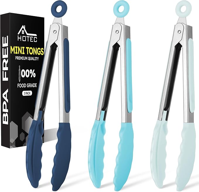 Hotec Mini Silicone Kitchen Tongs by Hotec