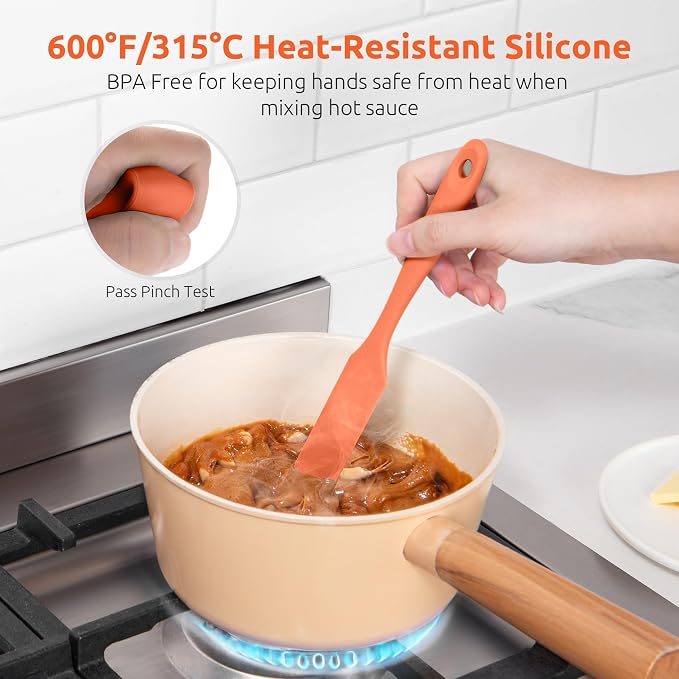 U-Taste Silicone Jar Spatula for Sourdough Starter: Long Skinny Food-Grade Jam - Image 6