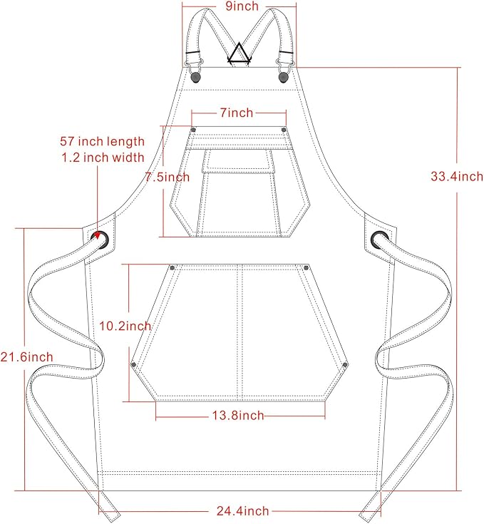 Jeanerlor - Cotton Denim Shop Black Tool Aprons - Jean Work Aprons - Image 4