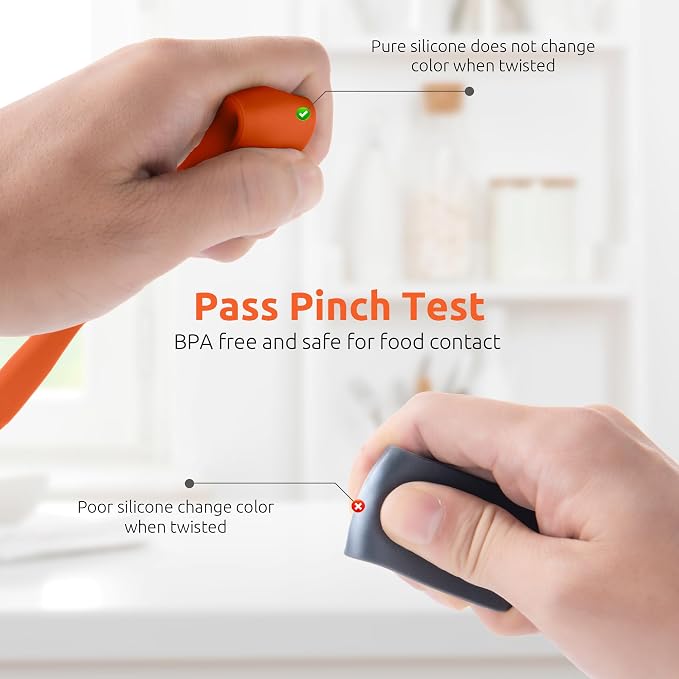 U-Taste Skinny Silicone Jar Spatula: 600ºF Heat-Resistant Food-Grade 10in Long - Image 4
