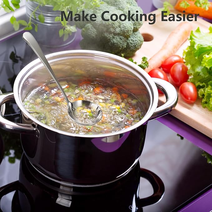 Asanta 2 PCS Small Soup Ladle, 7.7 Inch Sauce ladle, Durable 304 Stainless - Image 4