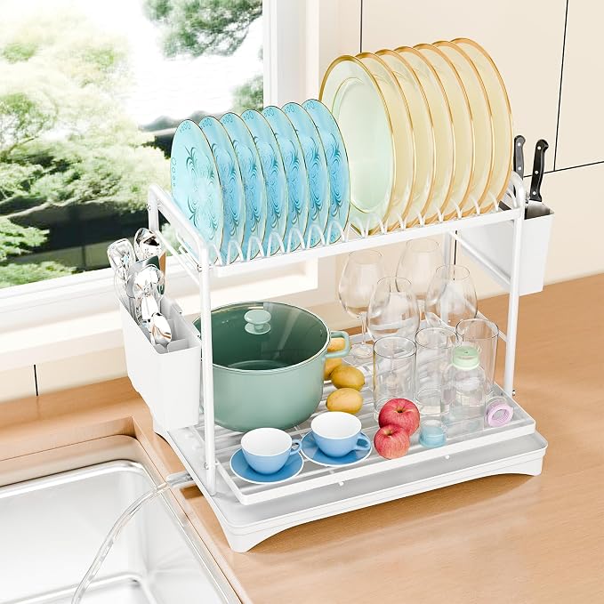 Simple Trending Dish Drying Rack, 2-Tier Dish Rack by SimpleTrending