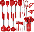 Silicone Cooking Utensil Set, Kitchen Utensils 26 Pcs Set, Non-stick Heat by AILUKI