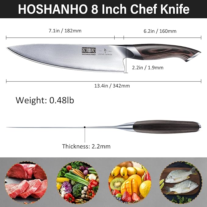 HOSHANHO Kitchen Knife in Japanese High Carbon Steel, Professional High-Class - Image 5