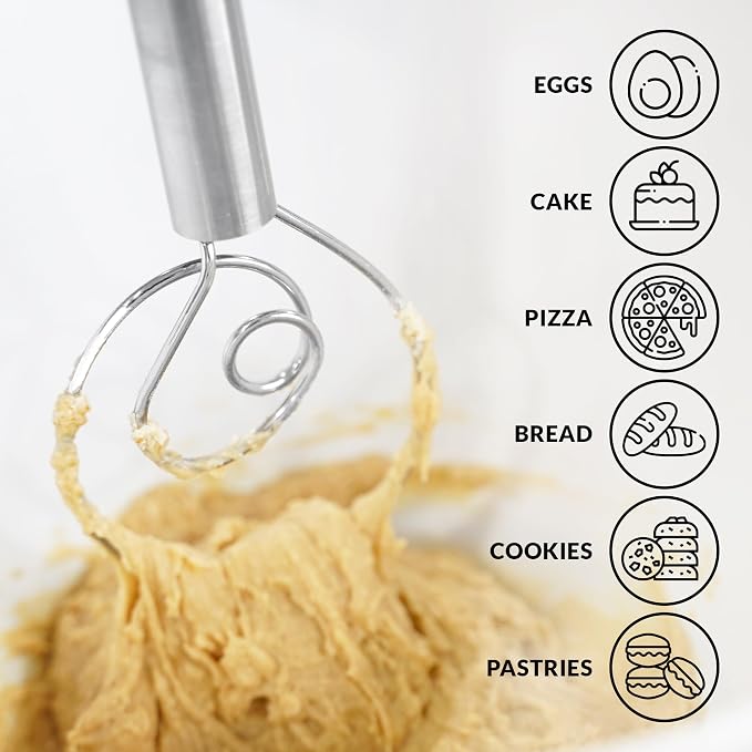 Zulay Kitchen 13-Inch Danish Dough Whisk - Image 6