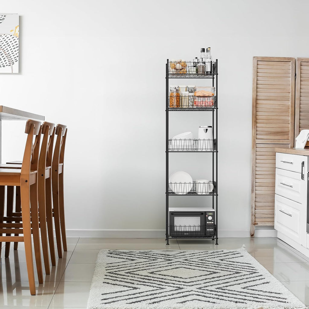 5 Tier Water Bottle Storage Rack Freestanding Metal Water Bottle