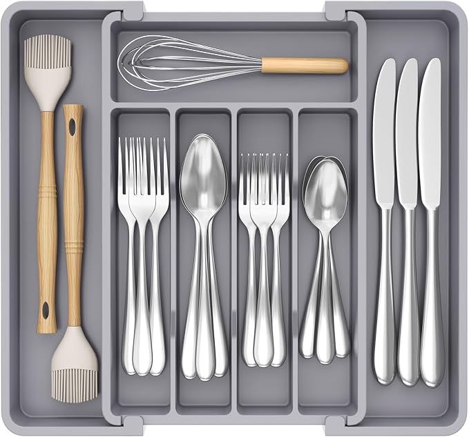 Lifewit Silverware Drawer Organizer, Expandable Utensil Tray by Lifewit