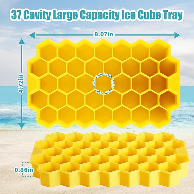 Silicone Mini Ice Cube Tray, 37 Pack Ice Trays - Image 6