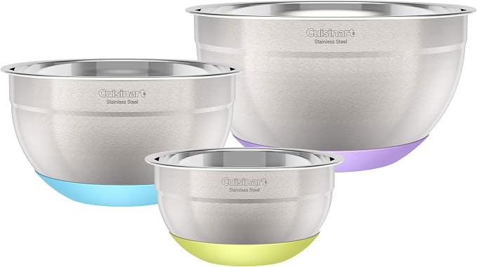 3-Piece Stainless Steel Mixing Bowls - Image 3
