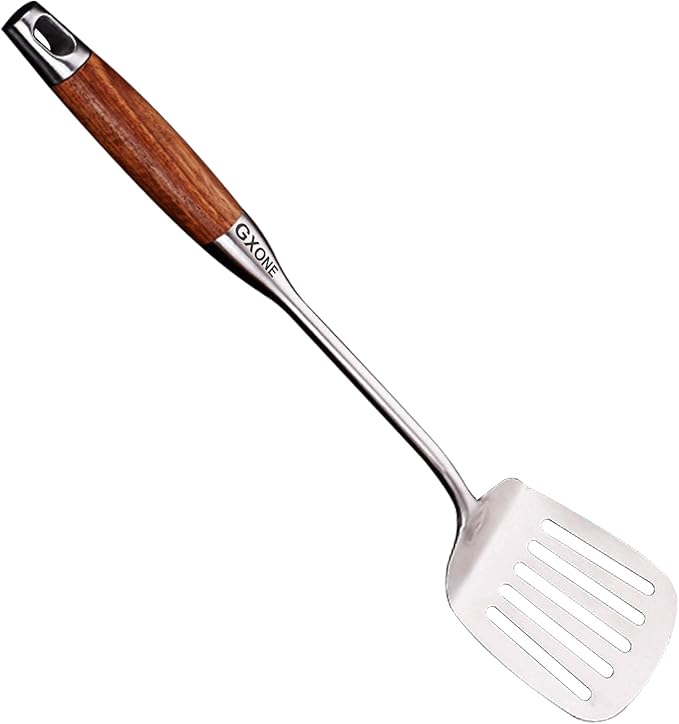 Metal Spatula, 304 Stainless Steel Wok Spatula by GXONEHomeKitchen