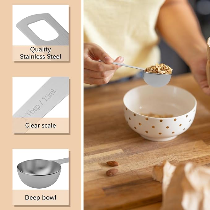 2PCS 1tbsp Single Measuring Spoon, Stainless Steel Individual Teaspoons Only - Image 3