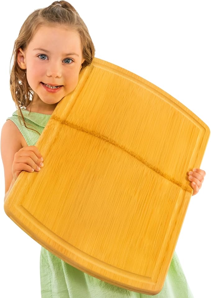 Greener Chef 20 Inch Bamboo Cutting Board Featuring Super-Sized Glue-Free - Image 7