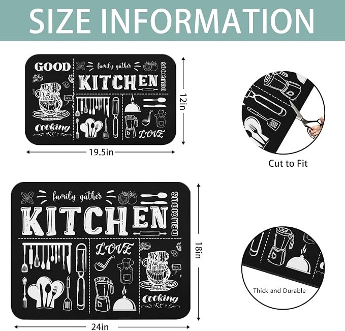Dish Drying Mat for Kitchen Counter 2 Pack - Image 5