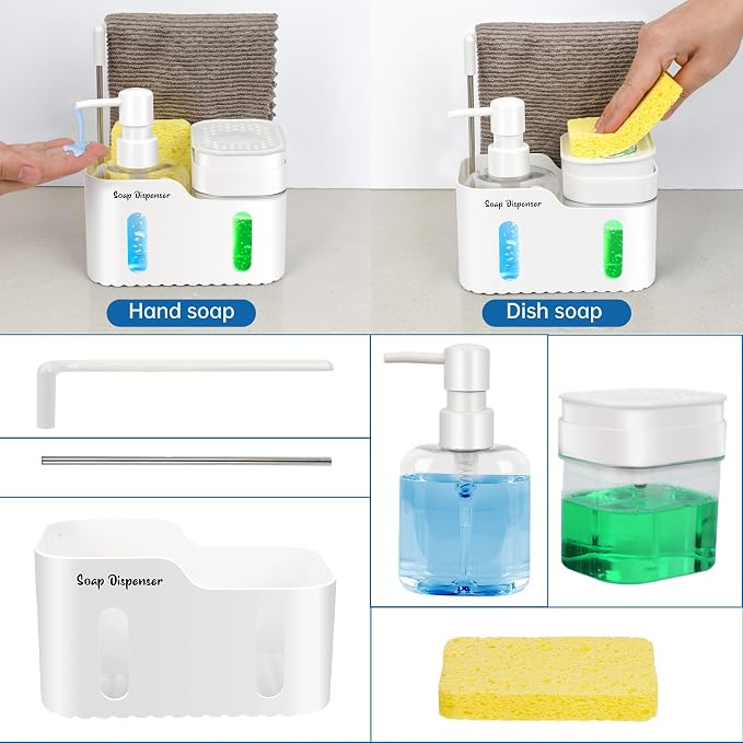 Hand Soap and Dish Soap Dispenser Set - Image 3