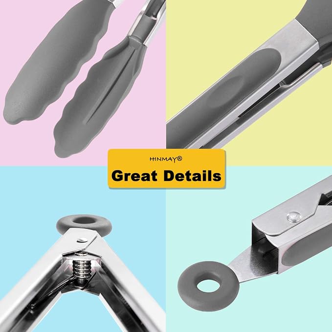 HINMAY Locking Kitchen Tongs - Image 4
