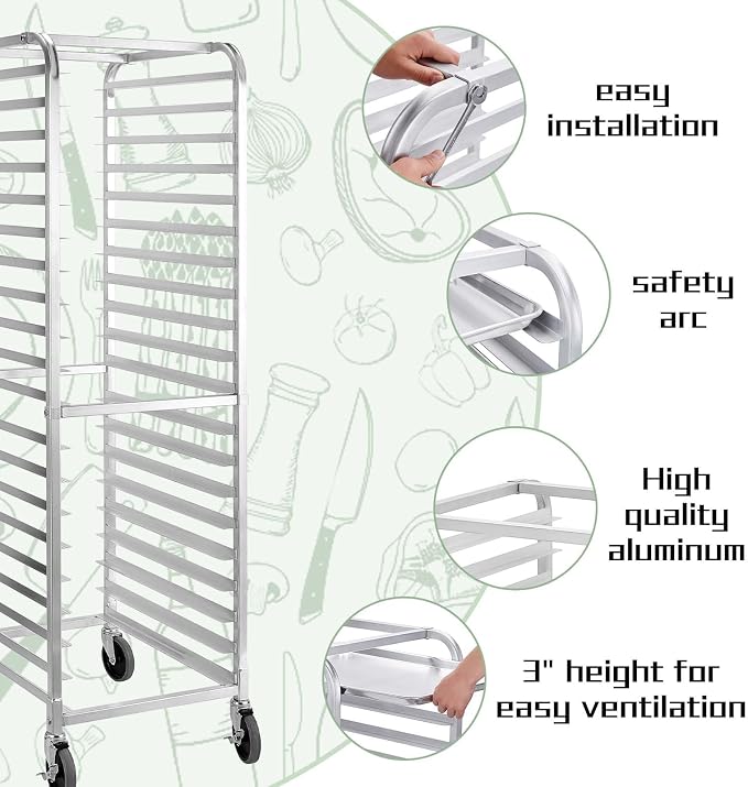 HALLY SINKS & TABLES H Bun Pan Rack 20 Tier - Image 3