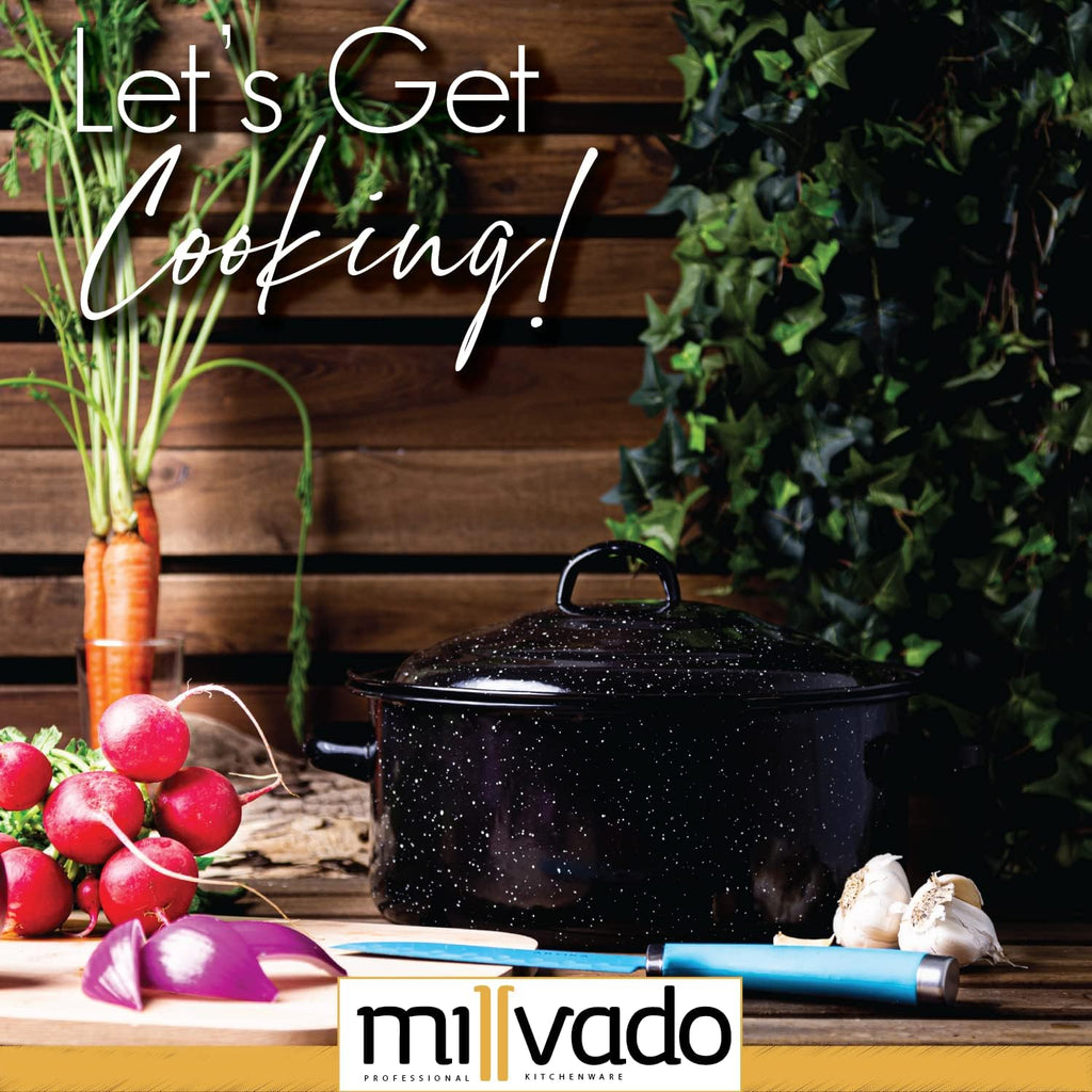 Millvado Granite 5 Qt Stockpot, Nonstick Soup Pot With Lid, Speckled