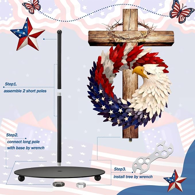 Thyle 4th of July Patriotic Paper Towel Holder, Metal Countertop Stand - Image 5