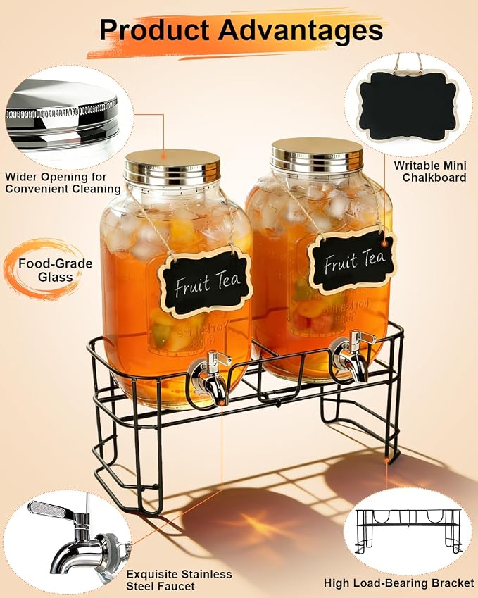 1 Gallon Drink Dispenser 2 Pack - Image 4