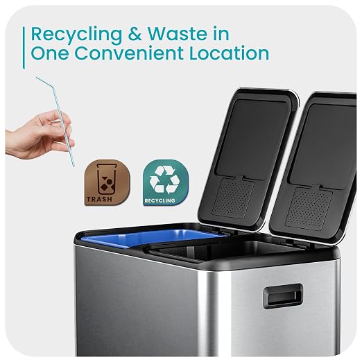 Home Zone Living 16 Gallon Kitchen Trash Can - Image 2