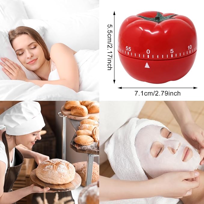 yueton Manual Mechanical Tomato Timer -Ring Alarm Kitchen Timer - Image 2