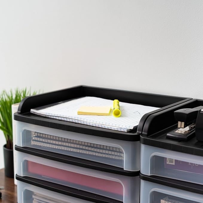 IRIS USA Plastic Desk Top 3-Drawer Storage Organizer - Image 9