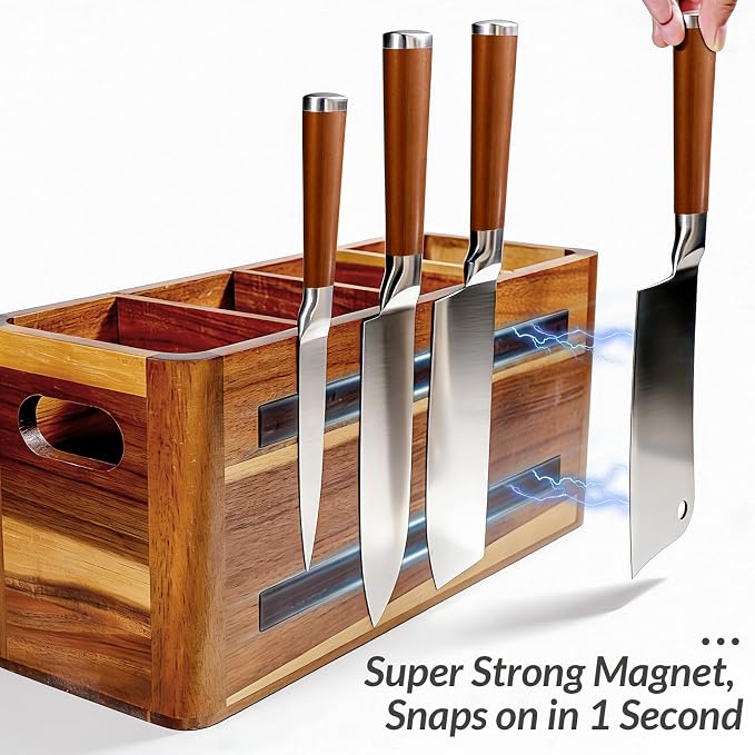Wooden Kitchen Utensil Holder Organizer - Image 7