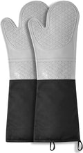 Extra Long Silicone Oven Mitts, Heat Resistant Oven Gloves by FunSiltasy