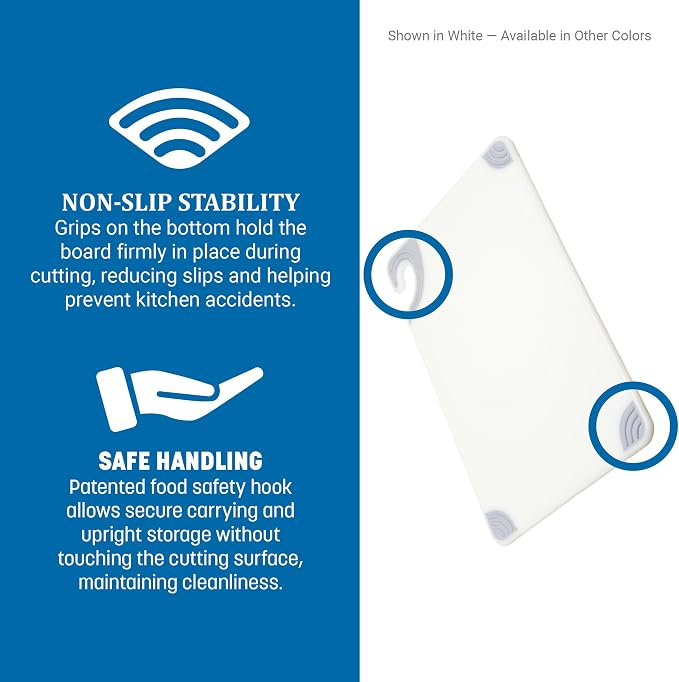 San Jamar Saf-T-Grip Plastic Cutting Board - Image 3