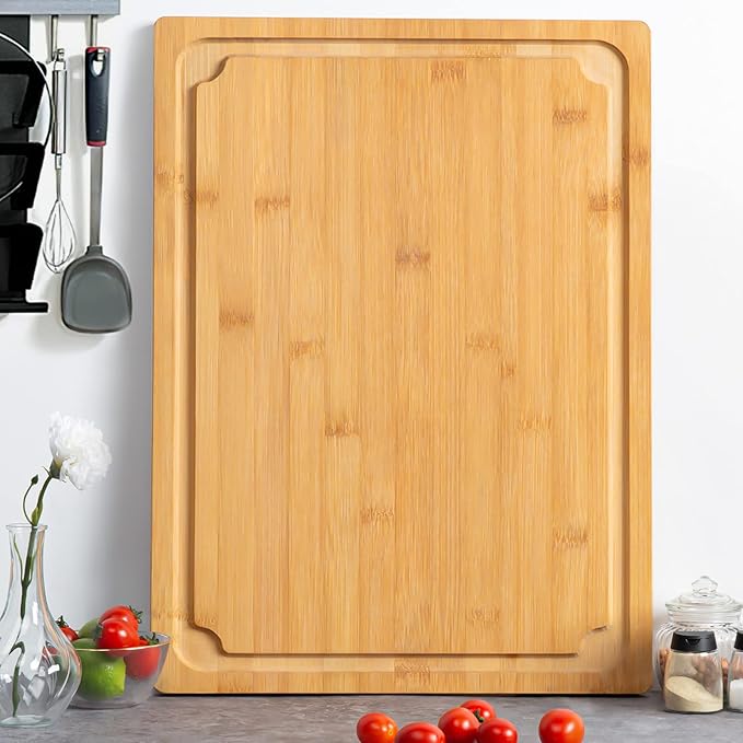 30 x 20 Extra Large Cutting Board, Turkey Carving Board Bamboo Meat Cutting - Image 7