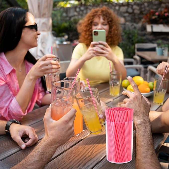 500 Pcs Neon Pink Coffee Stir Sticks Set Acrylic Stir Stick Holder Coffee - Image 6
