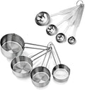 New Star Foodservice 42917 Stainless Steel 8-Piece Measuring Cups and Spoons by NewStarFoodservice