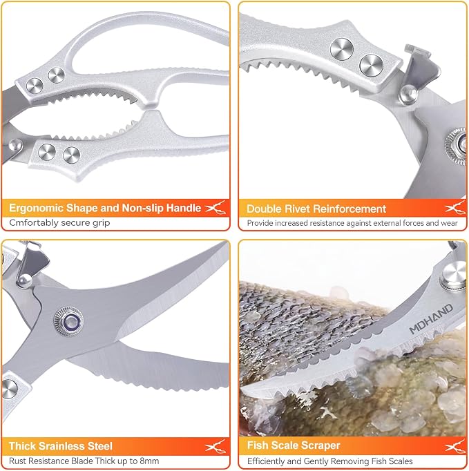 MDHAND Kitchen Shears Set, Heavy Duty Poultry Shears - Image 5