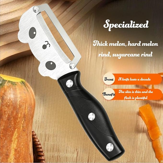 Multifunctional Vegetable Peeler, Stainless Steel Curved Blade Peeler - Image 6