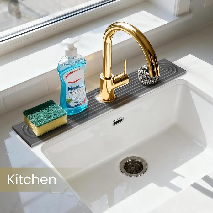 Faucet Mat for Kitchen Sink -Diatomite Stone Drying Mat for Kitchen Counter & - Image 2