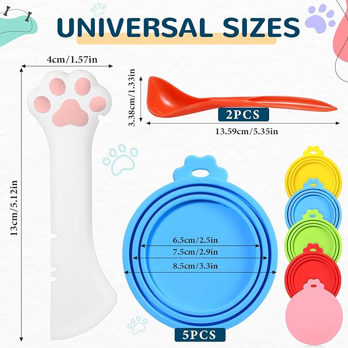 Uiifan Cat Food Lid Cat Food Can Covers Lids 8 Pcs Pet Can Supplies Set 5 - Image 2