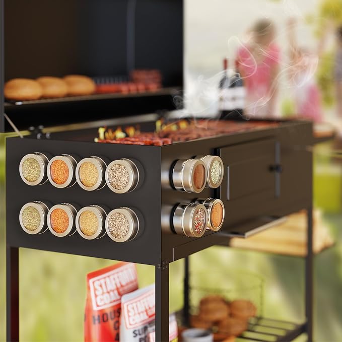 Vetacsion Set of 16 Magnetic Spice Tins - Image 9